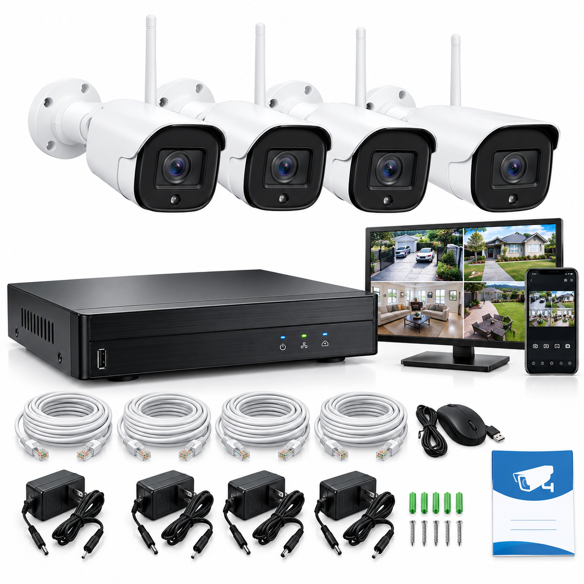 4PC IP Camera Set
