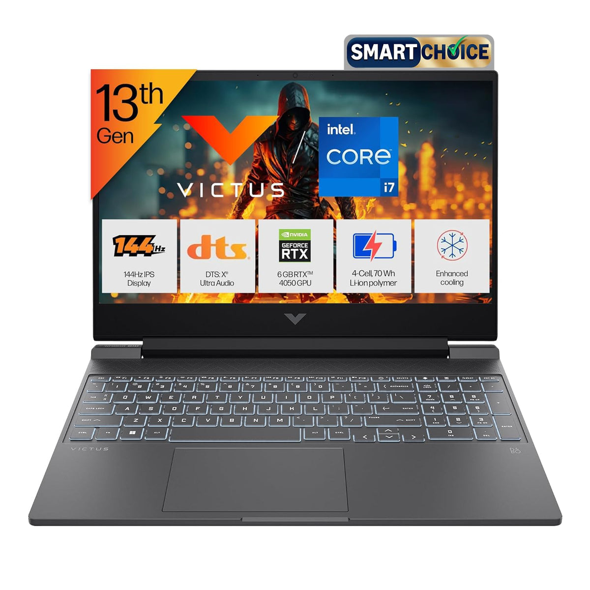 HP Smartchoice Victus, 13th Gen i7-13620H, 6GB RTX 4050, 16GB DDR4